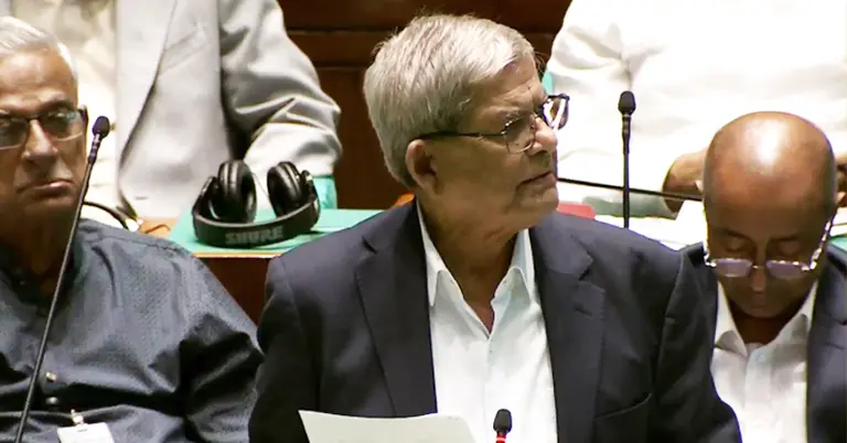 সংসদে স্থানীয় সরকারমন্ত্রী মির্জা ফখরুল ইসলাম আলমগীর